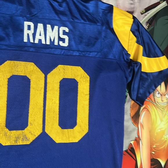 NFL Los Angeles Rams On Field Equipment Blue Yellow Home Throwback Jersey XL - Picture 5 of 5